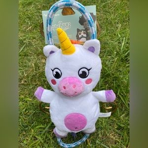 Brand New Multicolor Unicorn With Roap And Squeaker
